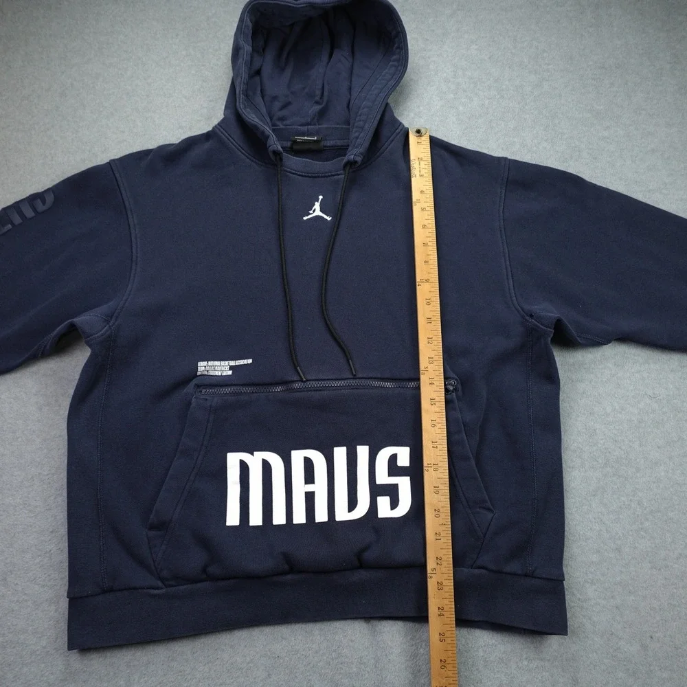 Dallas Mavericks Hoodie Mens Large Navy Courtside Statement‎ Edition Jordan NBA